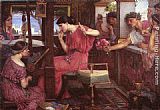 John William Waterhouse Famous Paintings - Penelope and the Suitors